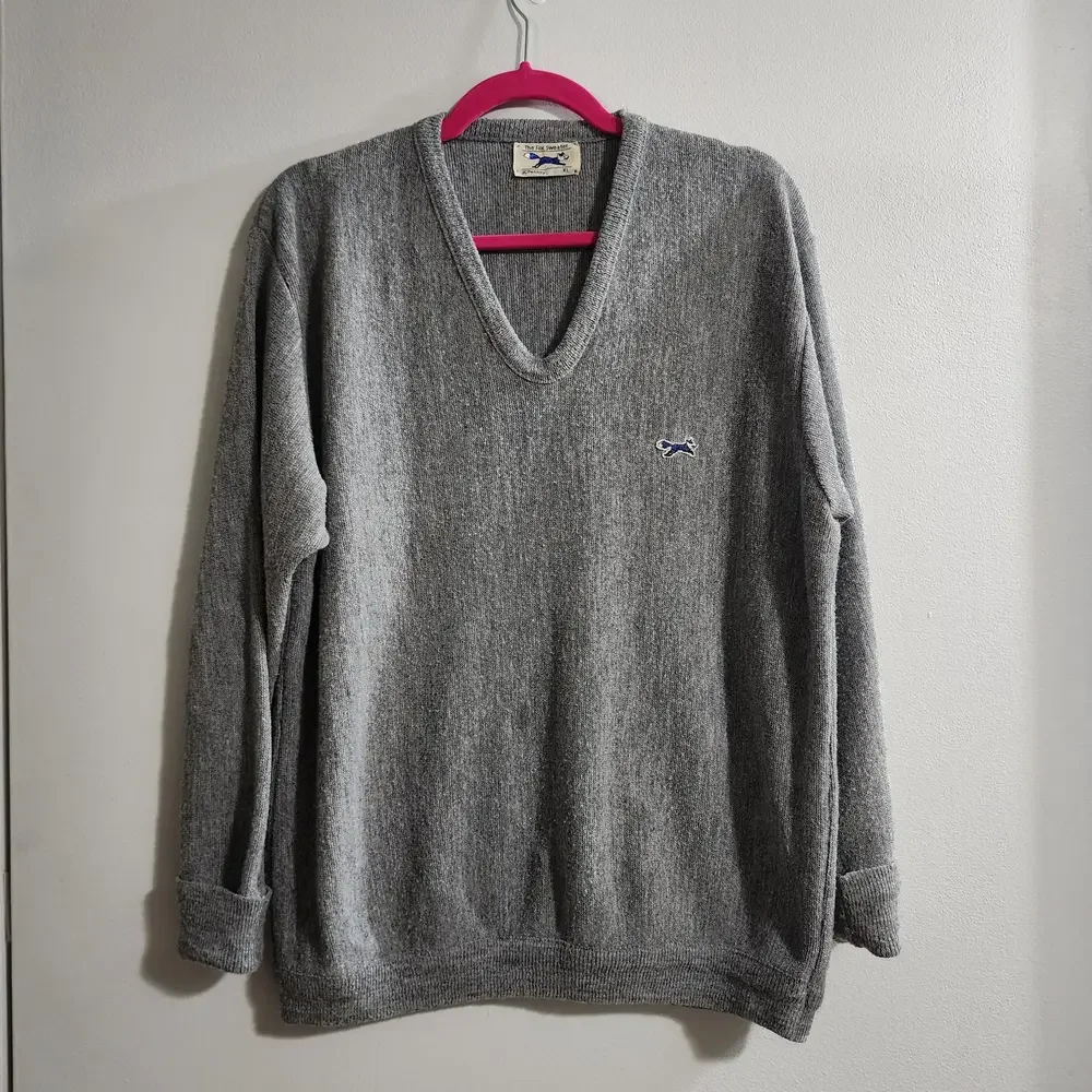 VTG‎ JC Penney the Fox Sweater 70's 80's Gray - XL